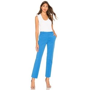 theory • blue light lapis azure cornflower ankle crop cotton pants trousers